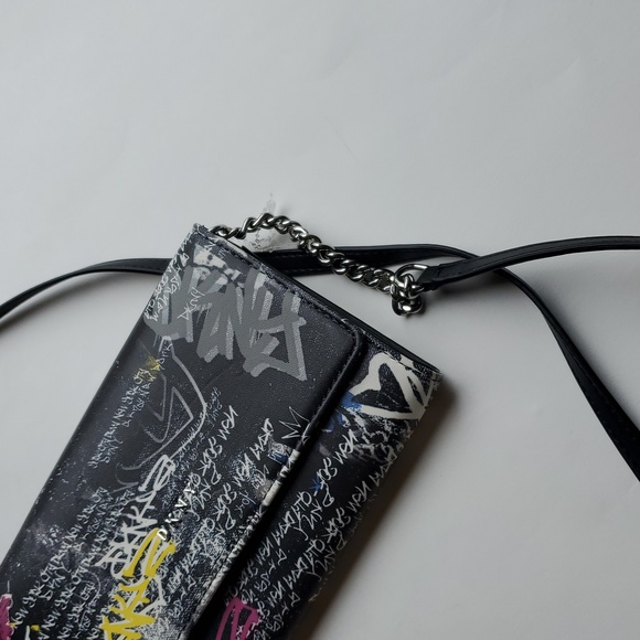 DKNY Graffiti Wallet on a Chain Crossbody - Picture 2 of 9